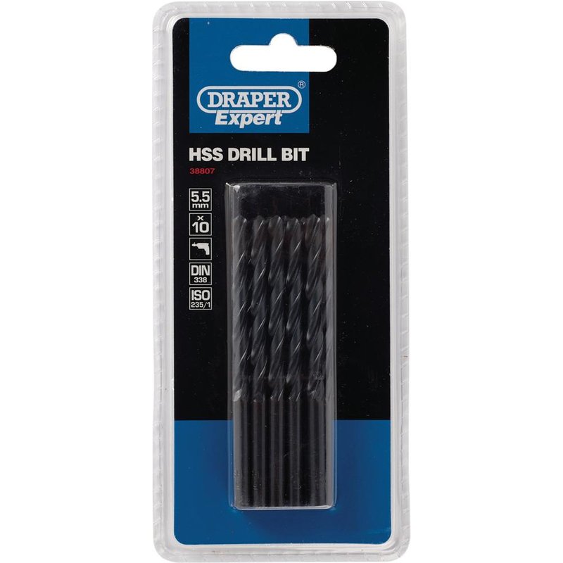 Draper Expert HSS Drill Bit 5.5mm Pack of 10