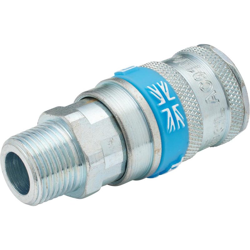 Draper Vertex Air Line Coupling BSPT Male Thread 3/8" BSPT Pack of 1
