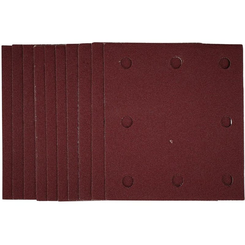 Draper 1/4 Hook and Loop Sanding Sheets 105mm x 115mm 120g Pack of 10
