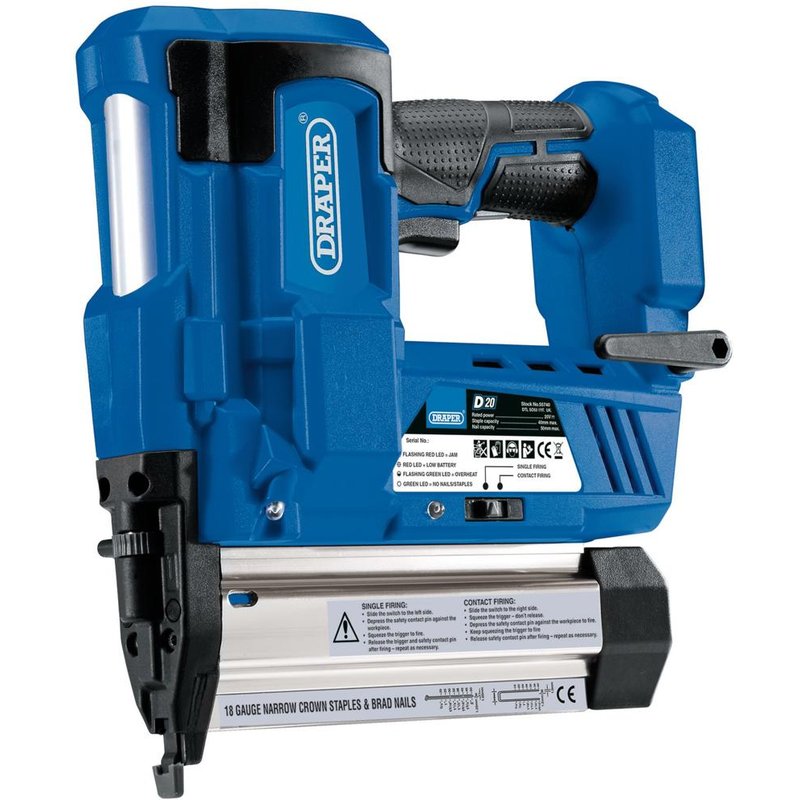 Draper D20NS 20v Cordless Nailer Stapler No Batteries No Battery Charger No Case