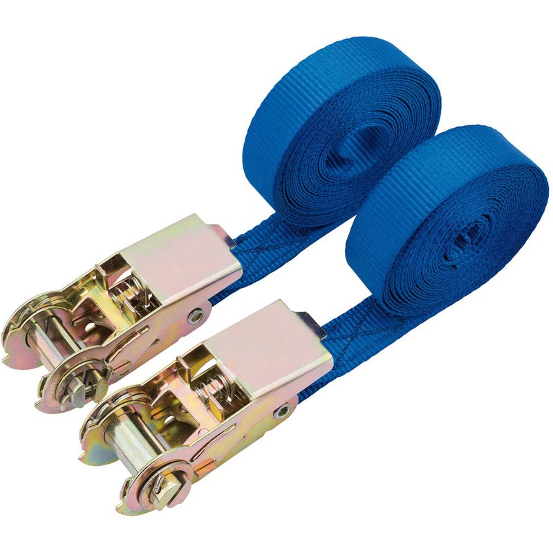 Draper 2 Piece Ratchet Tie Down Straps Set 25mm 4.5m 400kg