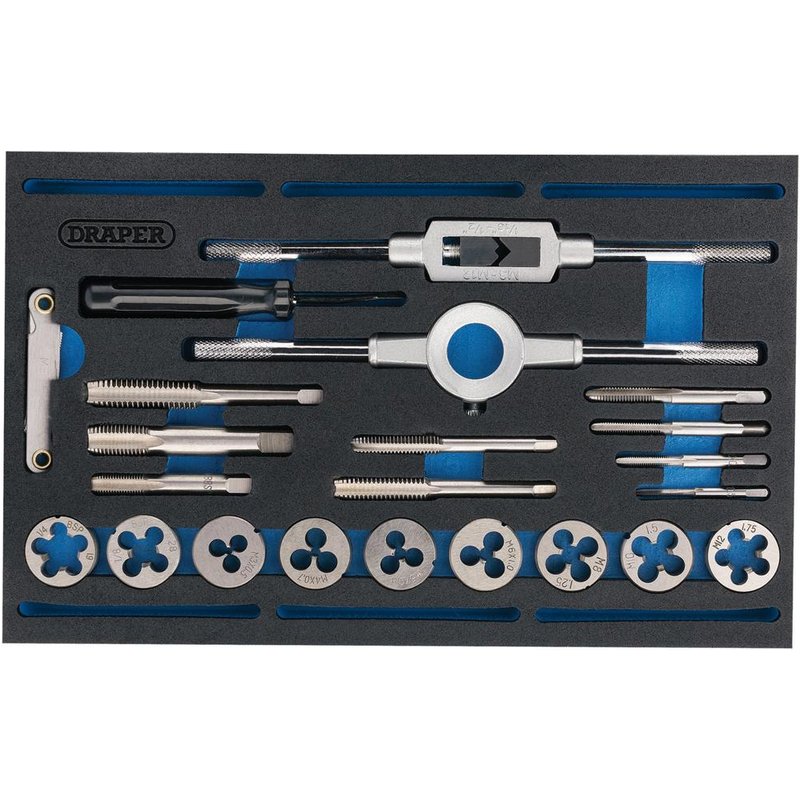 Draper 22 Piece Tap and Die Set Metric / BSP in EVA Insert Tray
