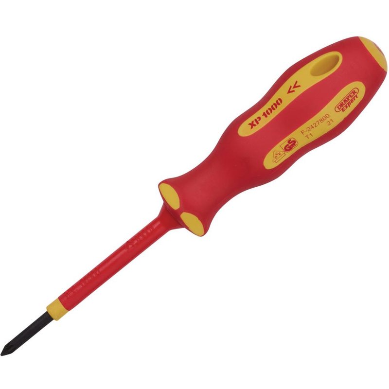 Draper Expert Ergo Plus VDE Insulated Pozi Screwdriver PZ0 60mm