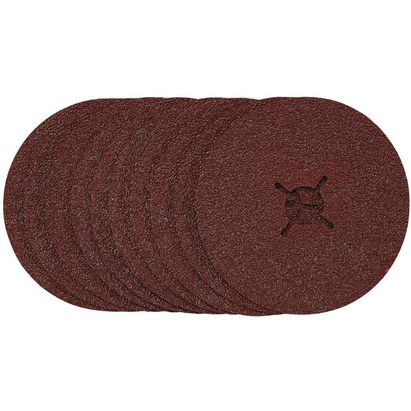 Draper Fibre Sanding Discs 125mm 125mm 36g Pack of 10