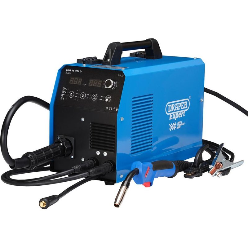 Draper Expert MW200A 200Amp MIG, TIG and MMA Inverter Welder 240v