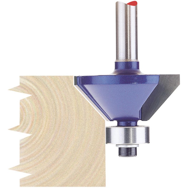 Draper Bearing Guided Chamferring Router Cutter 30mm 30mm 1/4"