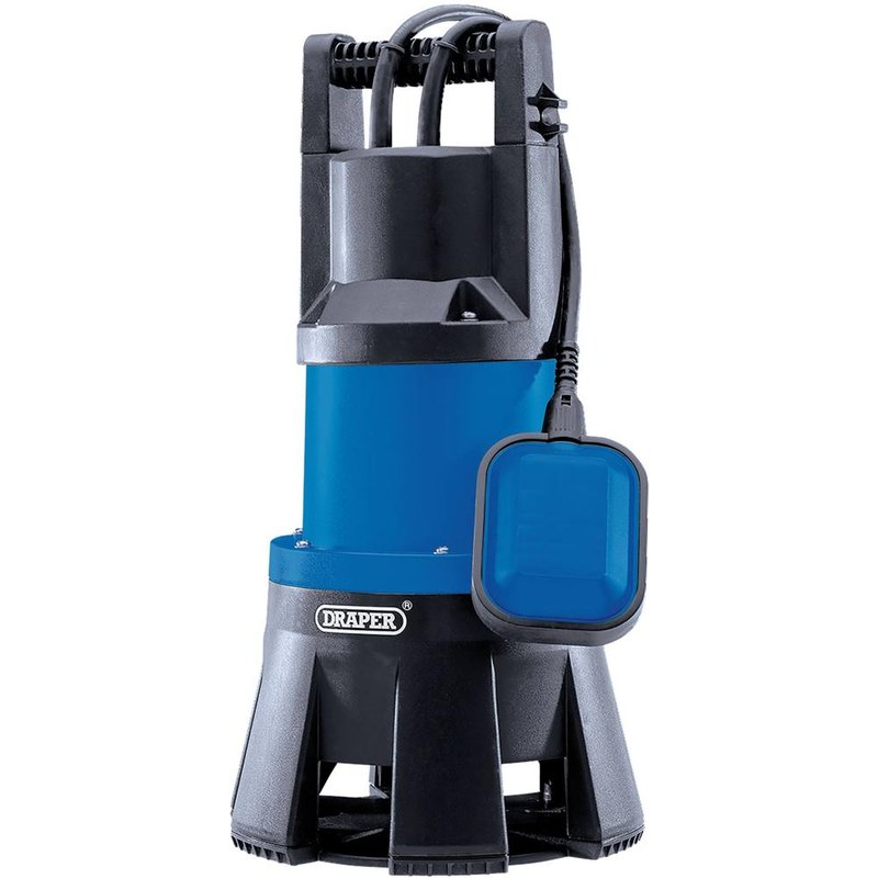 Draper Submersible Dirty Water Pump w/ Float Switch - 1300W, Blue