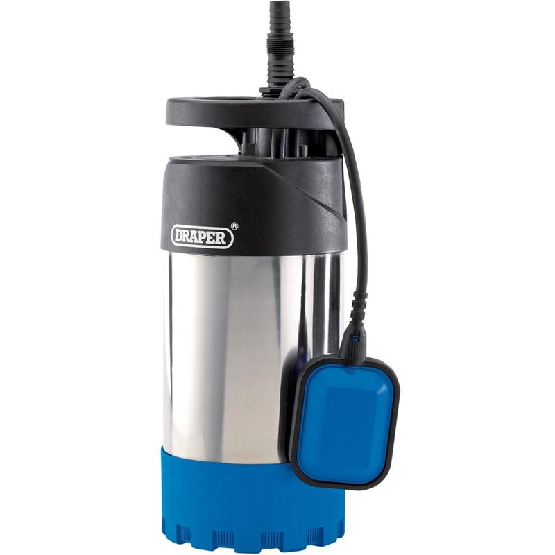 Draper Deep Water Submersible Well Pump with Float Switch - 1000W, Blue