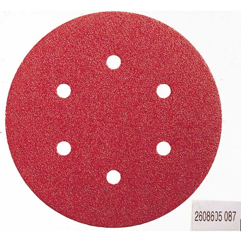 Bosch Red Wood Sanding Disc 150mm 150mm 60g Pack of 5