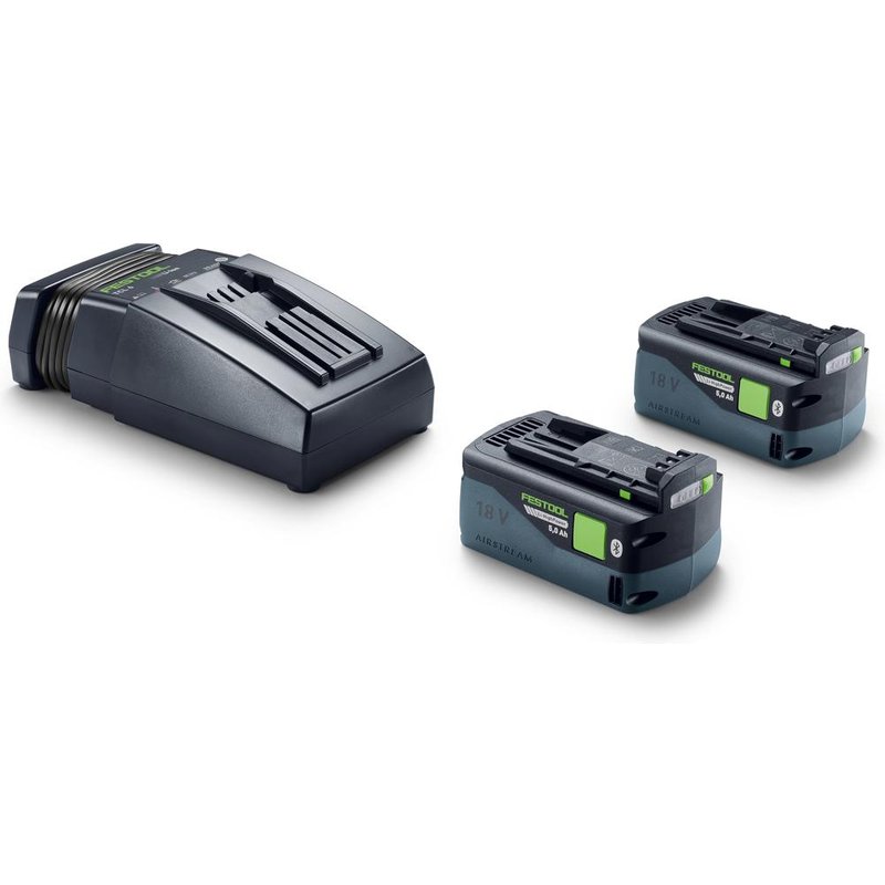 Festool 18v High Power Cordless 2 Battery 5ah and Charger Set 5ah