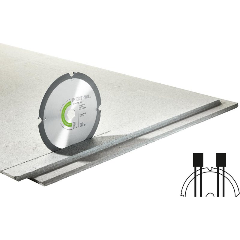 Festool Cement Fibre Board Circular Saw Blade 168mm 4T 20mm