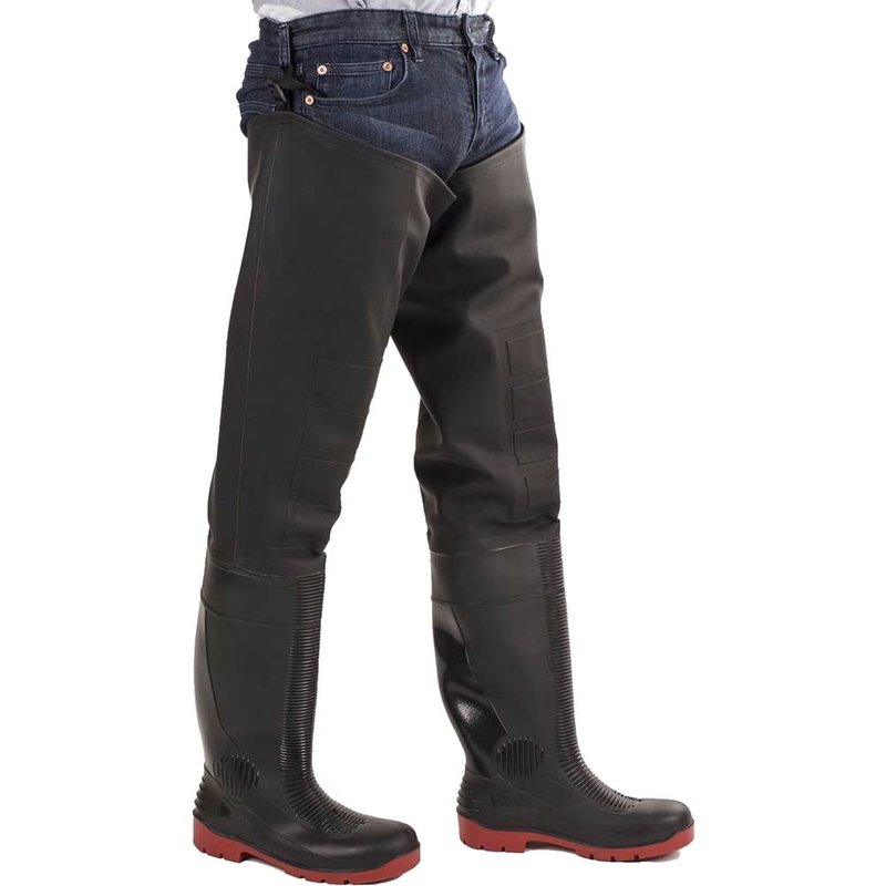 Amblers Safety Rhone Thigh Safety Wader Black / Red Size 11