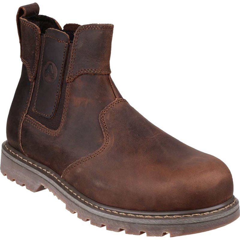 Amblers Safety Pull On Dealer Safety Boots Brown Size 6.5