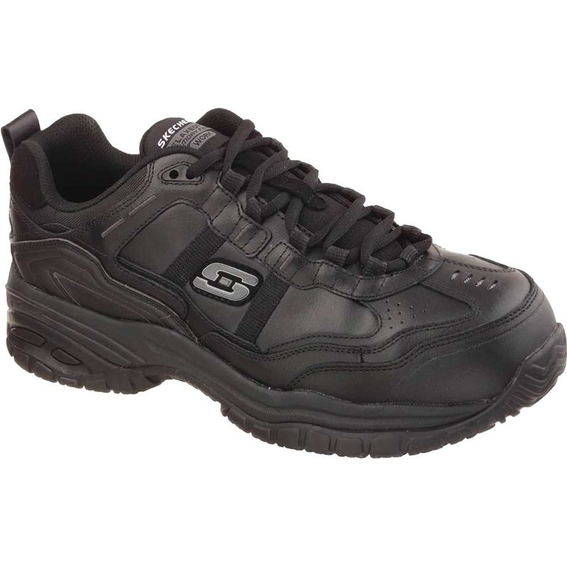 Skechers Herren Work Relaxed Fit: Soft Stride - Grinnell Sneaker in Schwarz, Größe 46