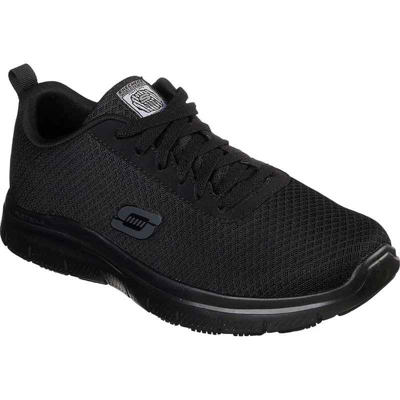 Skechers Men's Work Slip-Resistant Relaxed Fit: Flex Advantage - Bendon Sneaker in Black, Size 12 | Textile/Synthetic