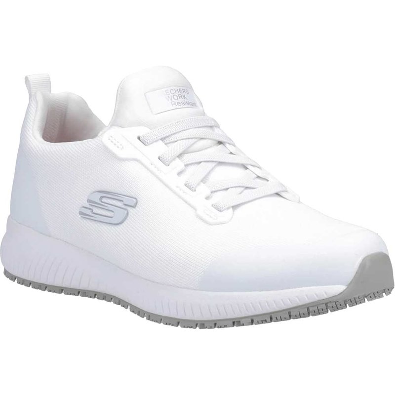 Skechers Men's Work: Squad SR - Myton Slip-On Shoes in White, Size 7 | Textile/Synthetic