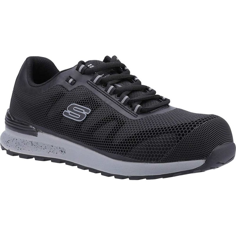 Skechers Men's Work: Bulklin - Bragoo Sneaker in Black, Size 11 | Synthetic/Textile