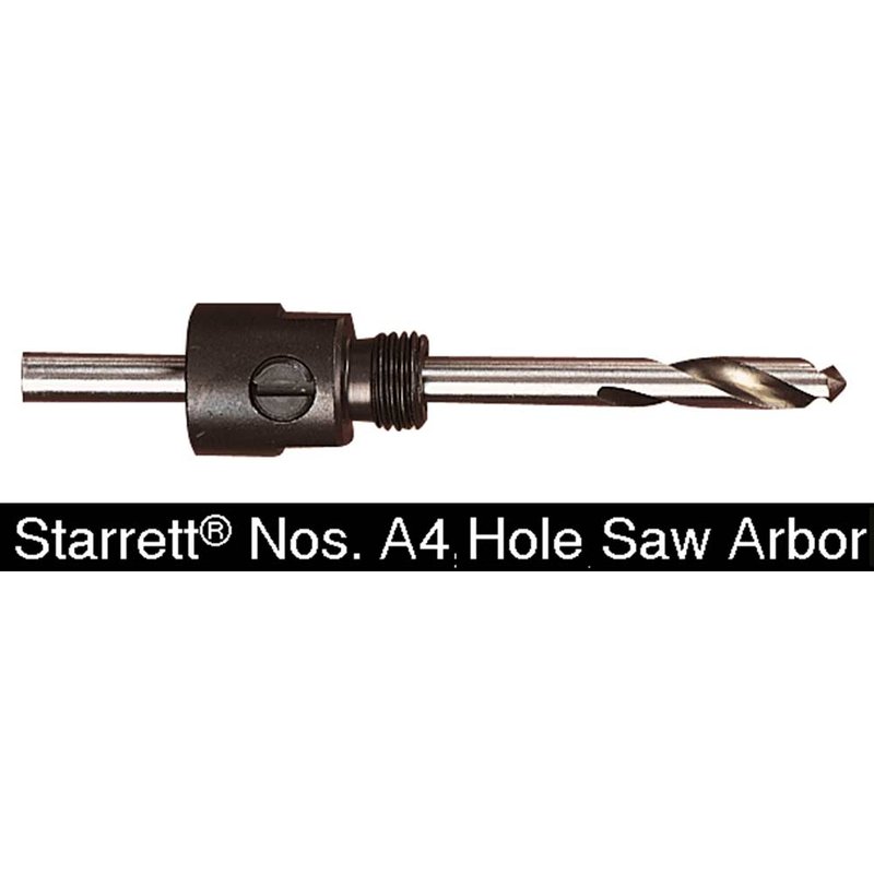Starrett A4 Arbor 6.5mm Shank To Suit 14mm - 30mm Hole Saws