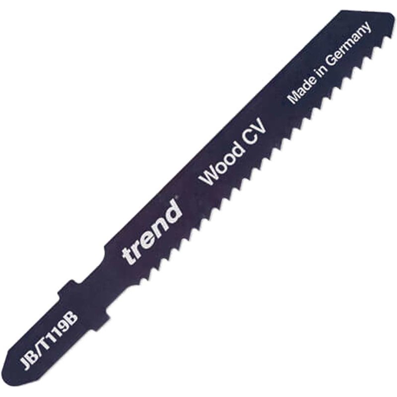 Trend T119B Jigsaw Blade Straight Cut Wood and Plastics Pack of 5