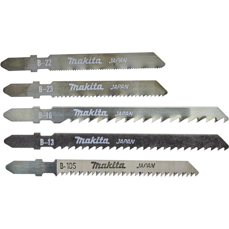 Makita 5 Piece Wood and Metal Cutting Jigsaw Blades Set