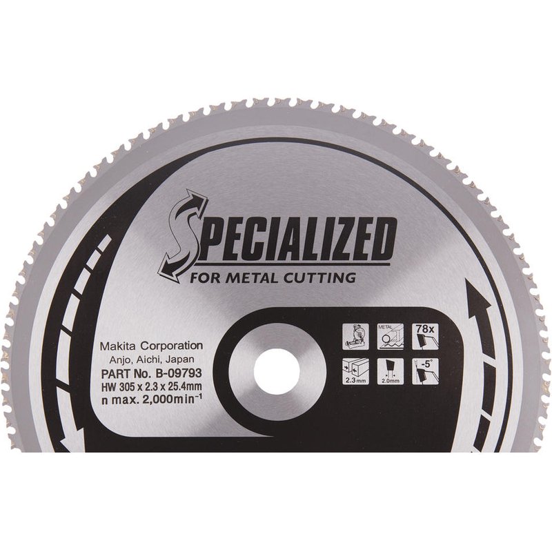 Makita SPECIALIZED Metal Cutting Saw Blade 305mm 78T 25.4mm