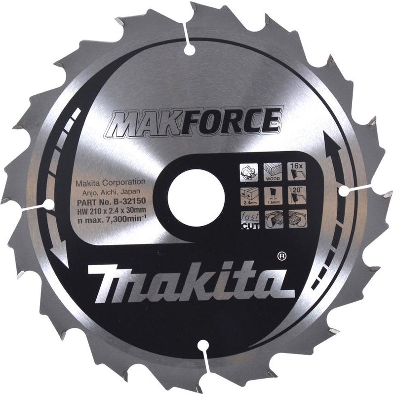 Makita MAKFORCE Circular Saw Blade for Wood Cutting 190mm 60T 30mm