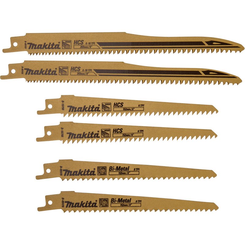 Makita Jigsaw / Scroll Saw, Reciprocating Saw Blade Jigsaw Blade 6 pc(s) - (B-44432)