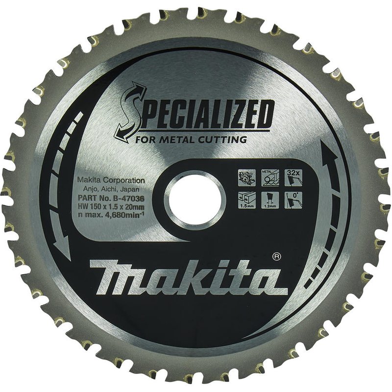 Makita SPECIALIZED Circular Saw Blade for Metal Cutting 150mm 32T 20mm