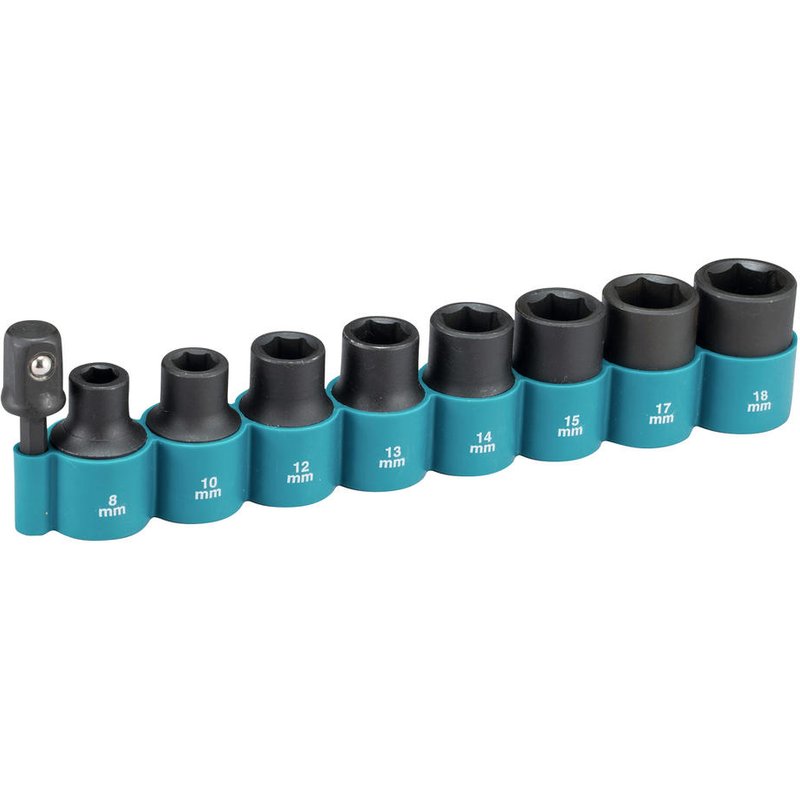 Makita B-54645 1/2" Impact Socket Set 1/2" (9 Piece) B-54645
