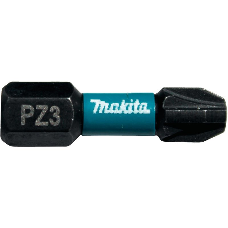 Makita Impact Black Torsion Pozi Screwdriver Bits PZ3 25mm Pack of 2