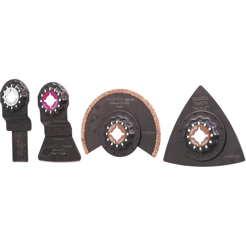 Makita 4 Piece Starlock Tiling Multitool Oscillating Blades Set