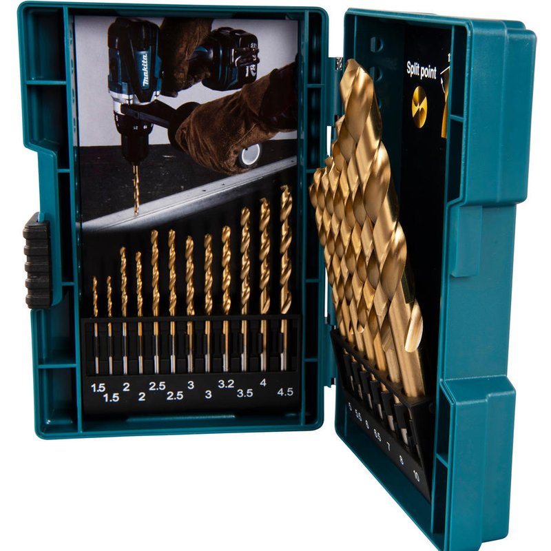 Makita 19 Piece HSS-TiN Drill Bit Set