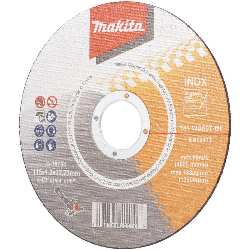 Makita Ultra Thin Metal Cutting Disc 115mm Pack of 10