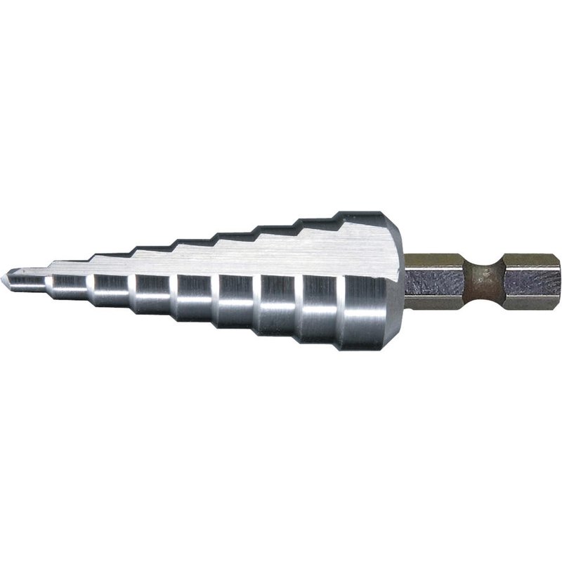 Makita Hex Shank HSS Step Drill Strght Flute 4mm - 20mm