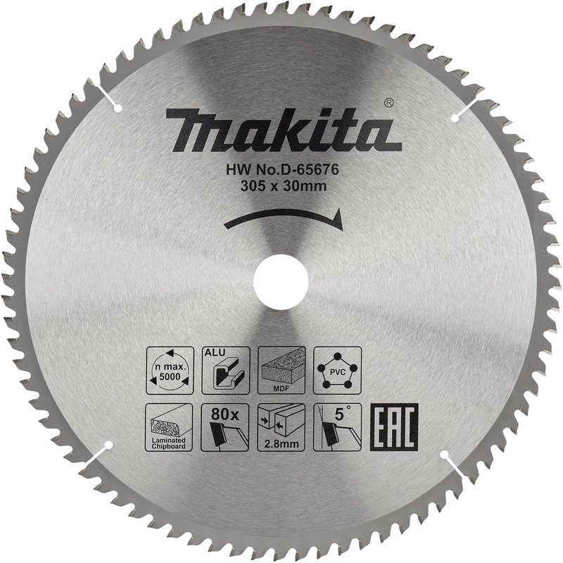 Makita Multi Purpose Circular Saw Blade 305mm 80T 30mm