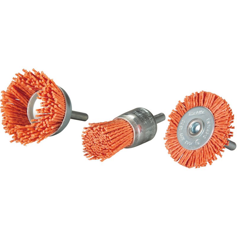 Makita 3 Piece Nylon Brush Set Coarse