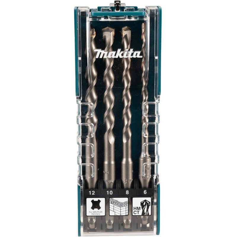 Makita 4 Piece SDS Plus Drill Bit Set