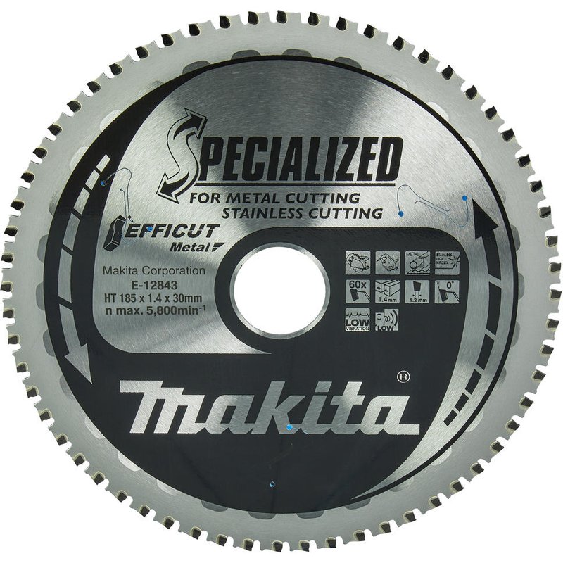 Makita SPECIALIZED Efficut Metal Circular Saw Blade 185mm 60T 30mm
