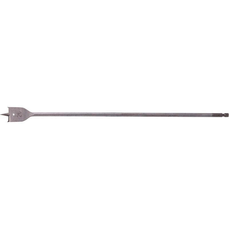 Makita 1/4" Hex Shank Flat Wood Drill Bit 26mm 400mm Pack of 1