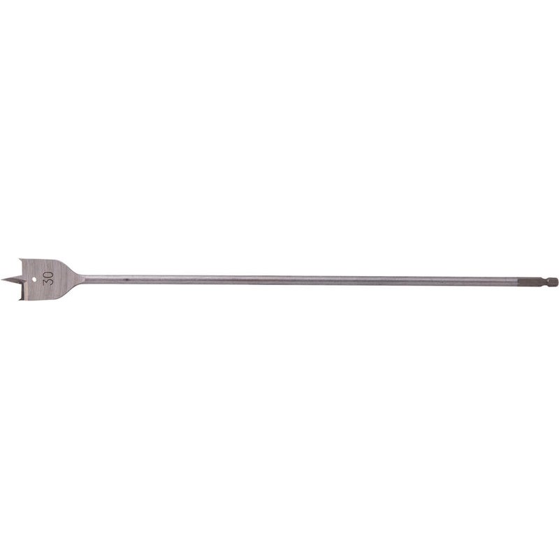 Makita 1/4" Hex Shank Flat Wood Drill Bit 30mm 400mm Pack of 1