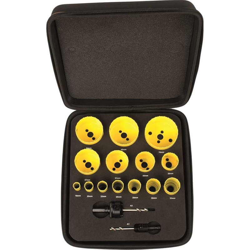 Starrett KFC14021 Fast Cut Bi-Metal Universal Holesaw Kit, 16 Piece AX5427