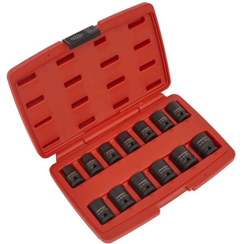 Sealey 13 Piece 1/2" Drive Bi Hexagon Impact Socket Set Metric 1/2"