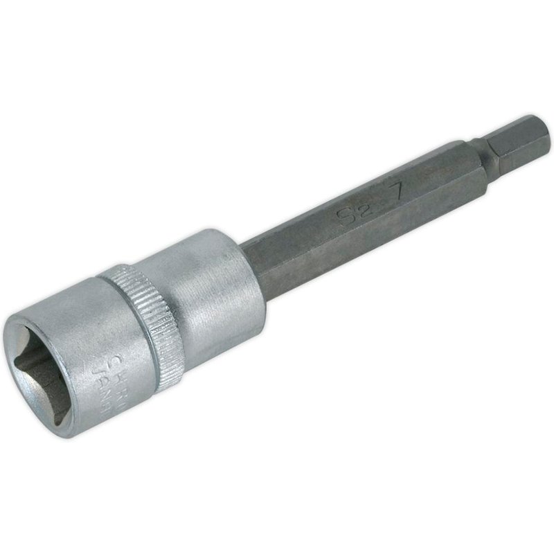 Sealey 1/2" Drive Long Reach Hexagon Socket Bit Metric 1/2" 7mm