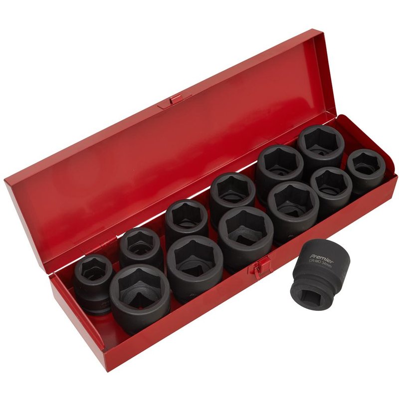 Sealey 14 Piece 3/4" Drive Hexagon Impact Socket Set Metric and Imperial 3/4"