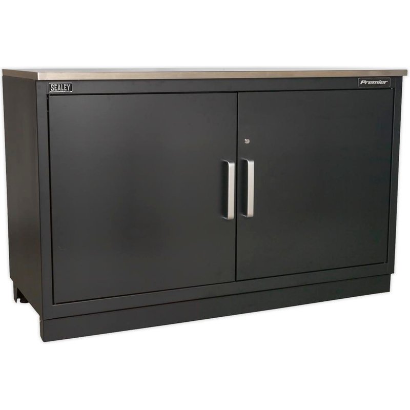 Sealey Premier Heavy Duty Modular Floor Cabinet 2 Door MSS System Black
