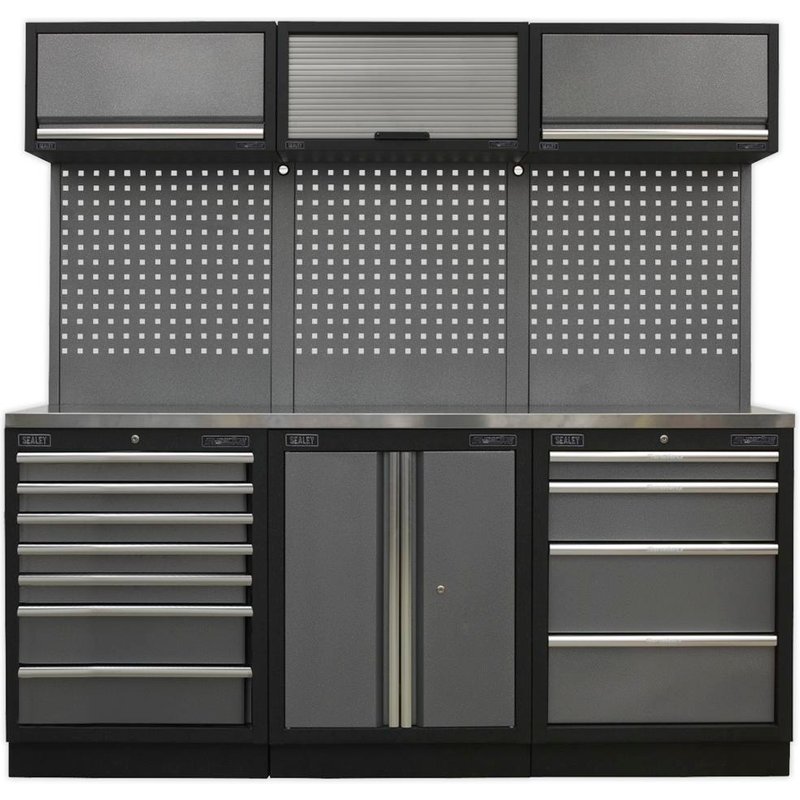 Sealey Superline Pro MSS Stainless Steel Worktop Storage Combo 2040mm 485mm 2000mm
