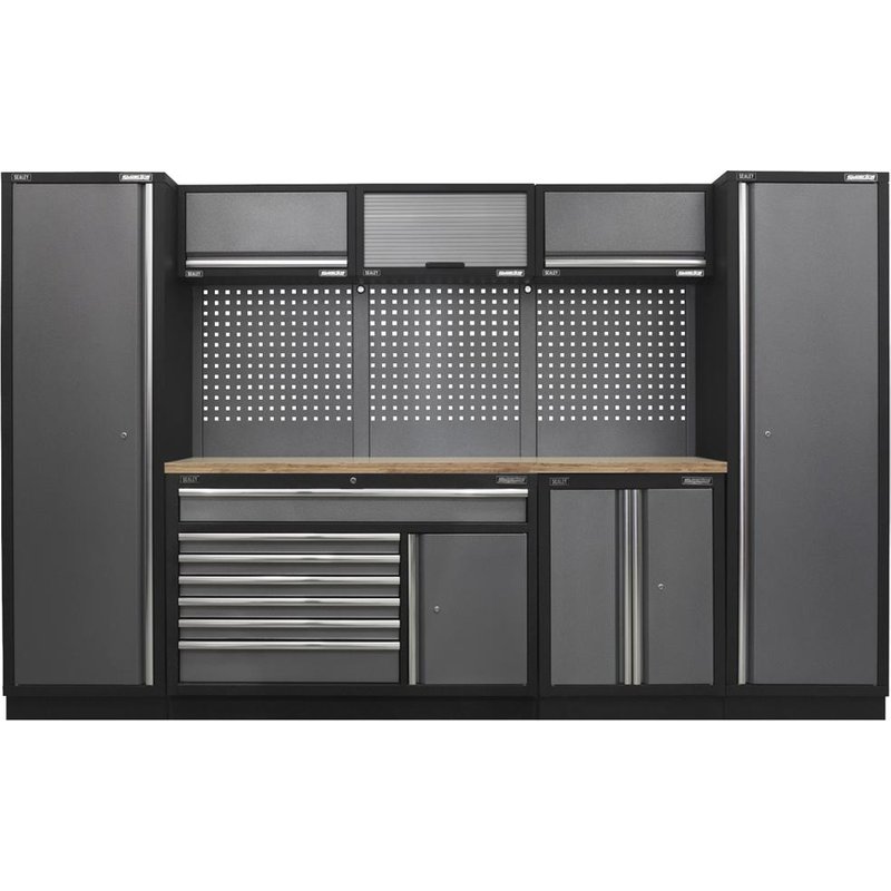 Sealey Superline Pro MSS Wood Worktop Storage System 3240mm 460mm 2000mm