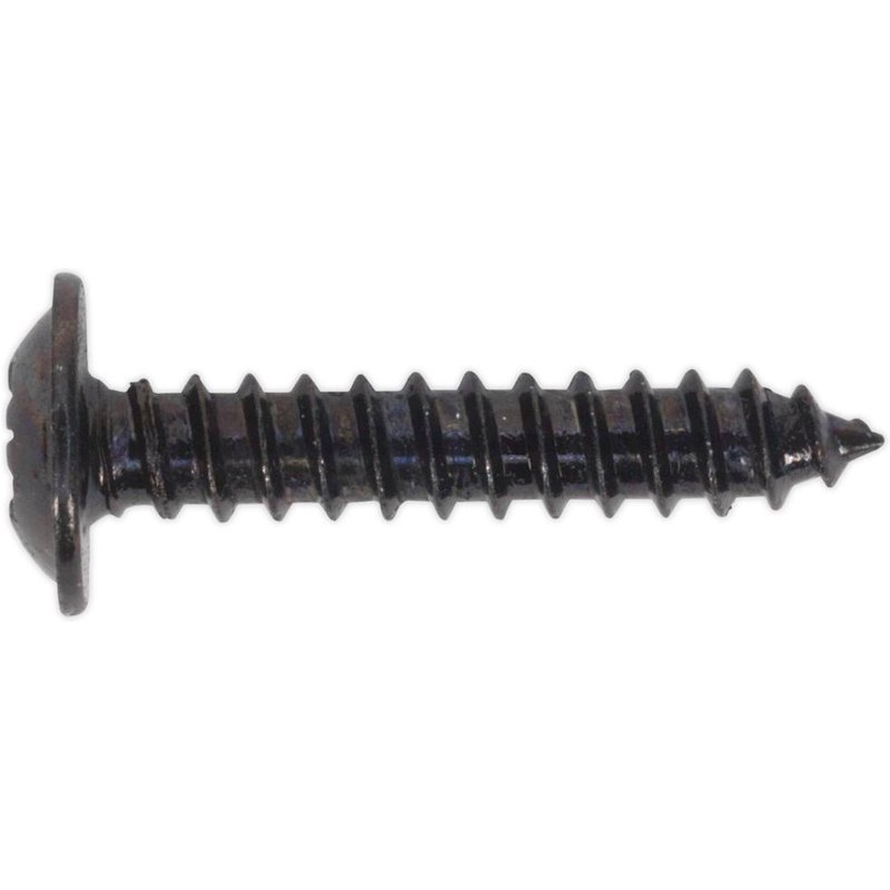 Self Tapping Flange Head Pozi Screws Black 3.5mm 19mm Pack of 100