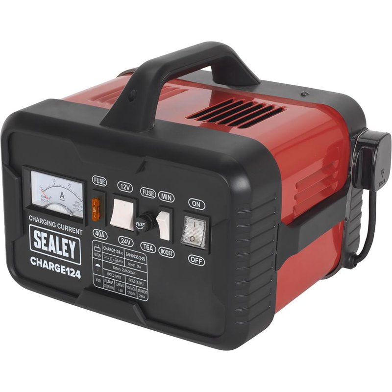 Sealey CHARGE124 Automotive Battery Charger 12v or 24v