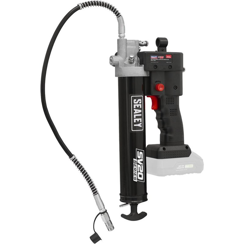 Sealey CP20VGRG 20v Cordless Grease Gun 1 x 2ah & 1 x 4ah Li-ion Battery Charger Bag